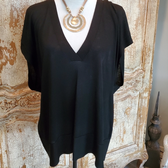 Talbots Black VNeck Sweater/ Top Size XL - Picture 2 of 9